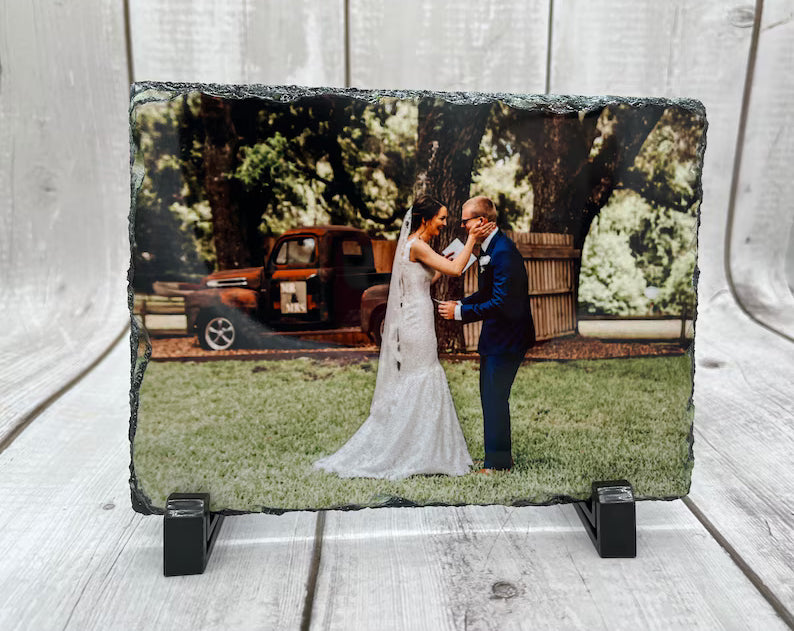 Photo Personalized Rectangle Slate Rock